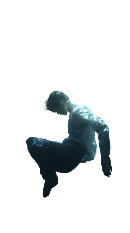 Underwater Man Falling Vinyl Car Decal Sticker – Waterproof & UV-Resistant 9.706666666666667"