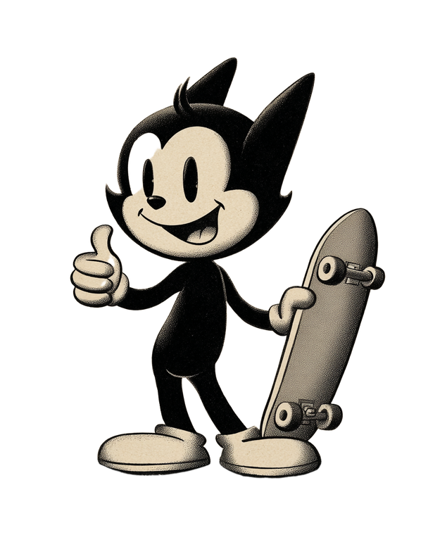 Vintage Cartoon Cat V6 Vinyl Car Decal Sticker – Waterproof & UV-Resistant 4.0"