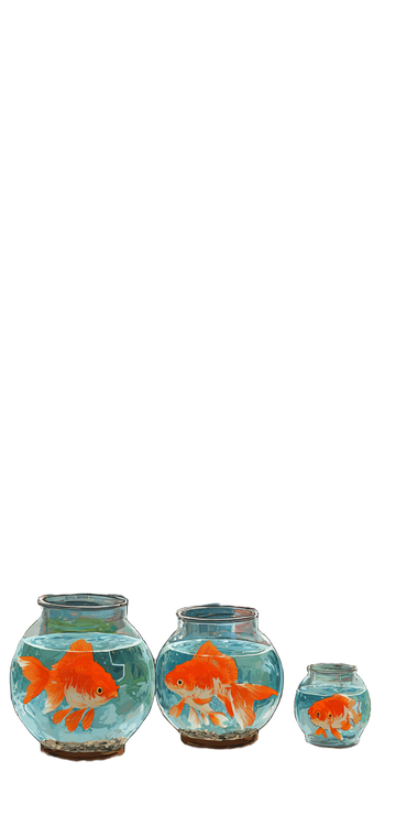 Goldfish In Tanks Vinyl Car Decal Sticker – Waterproof & UV-Resistant 5.12"