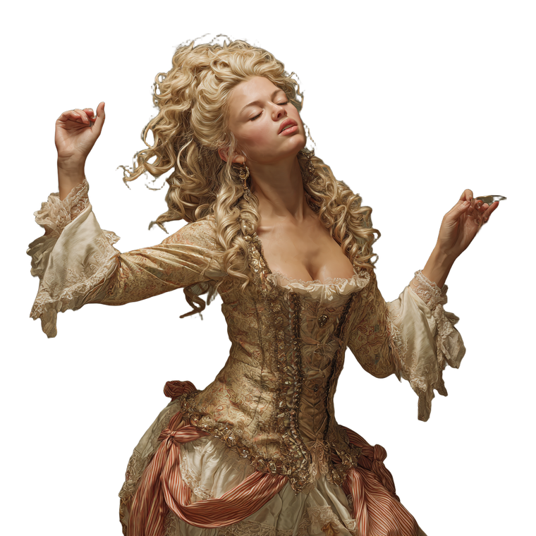Drunken Dancing Courtesan Vinyl Car Decal Sticker – Waterproof & UV-Resistant 3.4133333333333336"