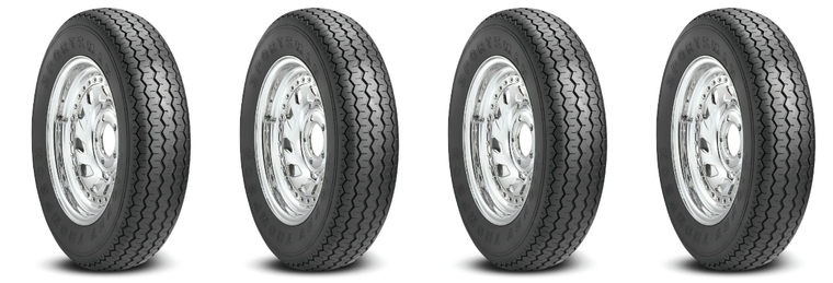 4x Mickey Thompson Street Sportsman Front Tire | LT26 x 7.50-15 | Bias Ply, 8 Ply, 60 PSI | Tubeless, Non-Directional