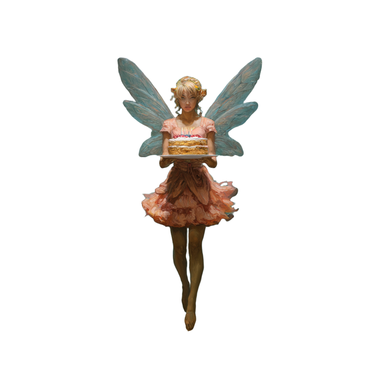 Fairy With Cake Vinyl Car Decal Sticker – Waterproof & UV-Resistant 3.4133333333333336"