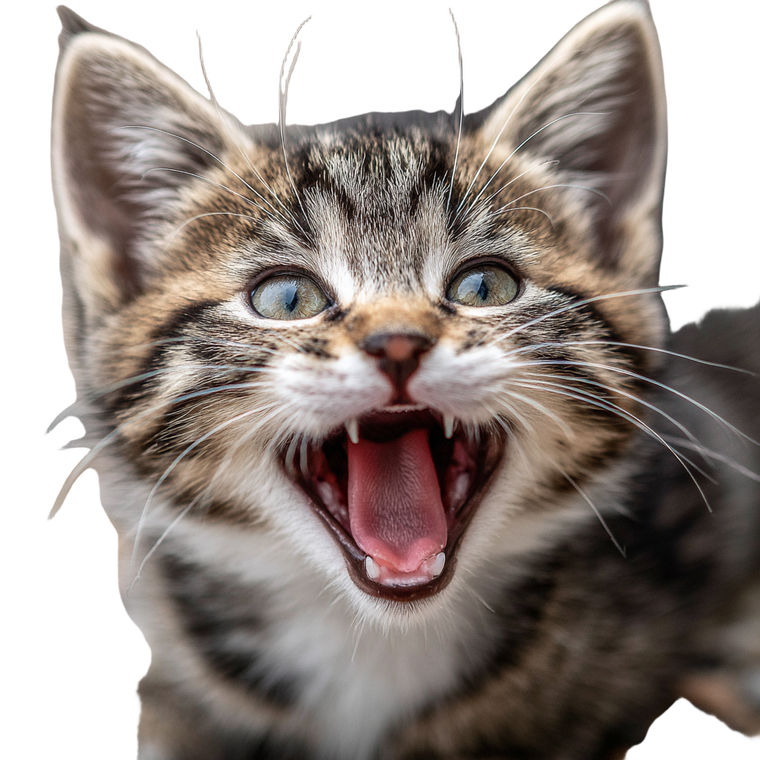 Hissing Kitten Vinyl Car Decal Sticker – Waterproof & UV-Resistant 6.826666666666667"