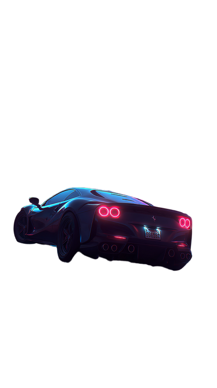 Futuristic Ferrari Rooftop Vinyl Car Decal Sticker – Waterproof & UV-Resistant 9.706666666666667"