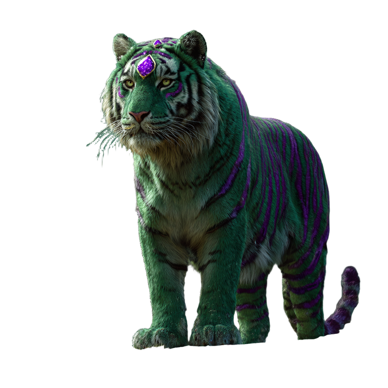 Fantasy Emerald Tiger Vinyl Car Decal Sticker – Waterproof & UV-Resistant 6.826666666666667"