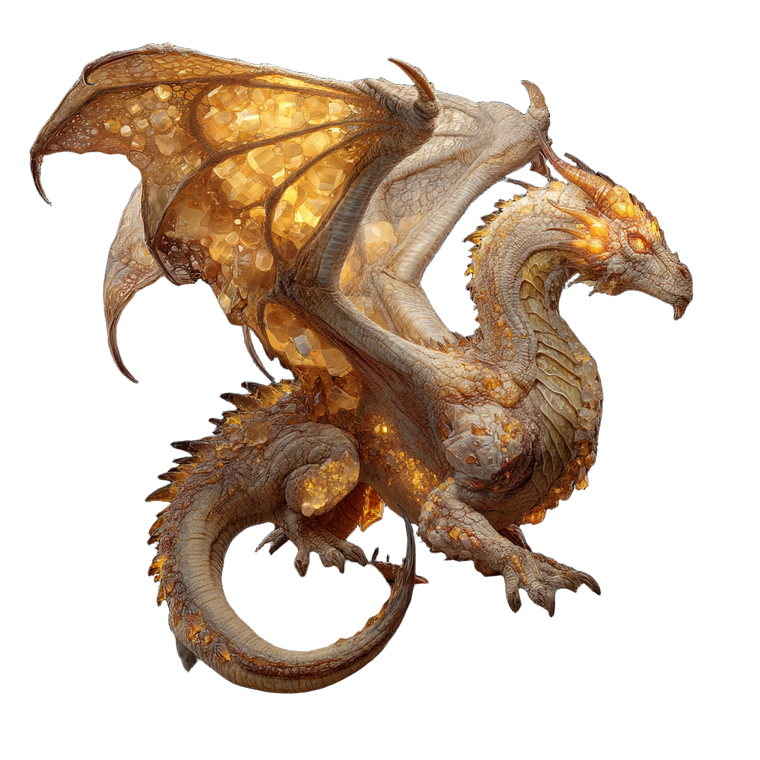 Majestic Topaz Dragon Vinyl Car Decal Sticker – Waterproof & UV-Resistant 6.826666666666667"