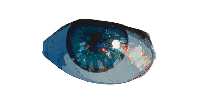 Emotional Sci-Fi Eye Vinyl Car Decal Sticker – Waterproof & UV-Resistant 2.72"