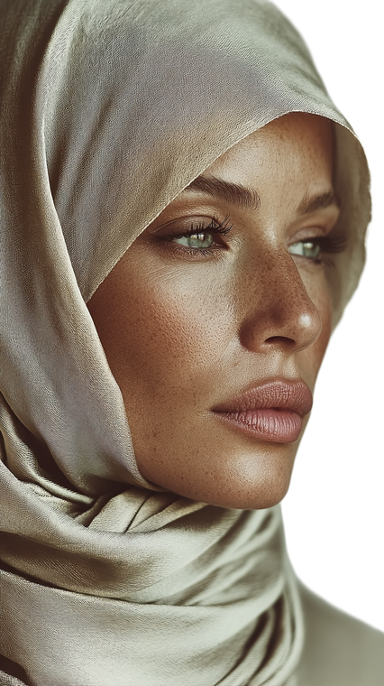 Muslim Fashion Model Vinyl Car Decal Sticker – Waterproof & UV-Resistant 4.8533333333333335"