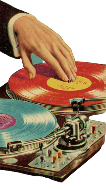 Dj Scratching Turntables Vinyl Car Decal Sticker – Waterproof & UV-Resistant 9.706666666666667"