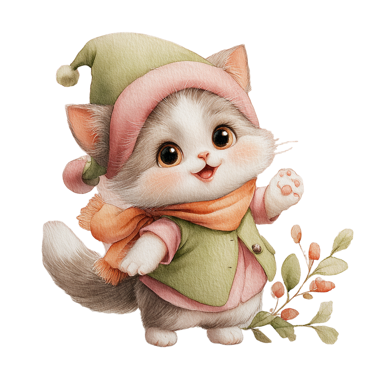 Elf Cat Vinyl Car Decal Sticker – Waterproof & UV-Resistant 6.826666666666667"