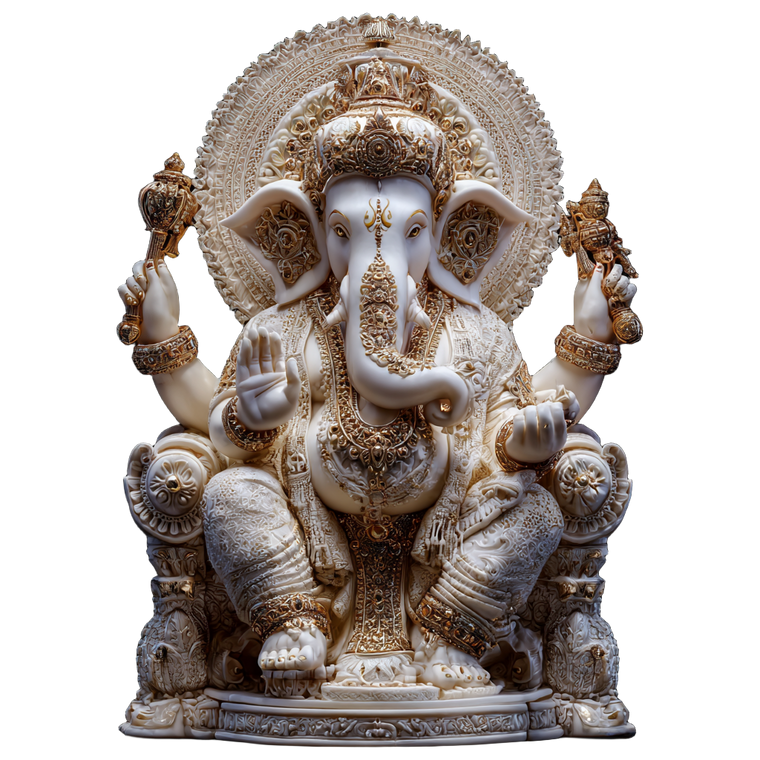 Ganapati Bappa Magnificent Vinyl Car Decal Sticker – Waterproof & UV-Resistant 3.4133333333333336"
