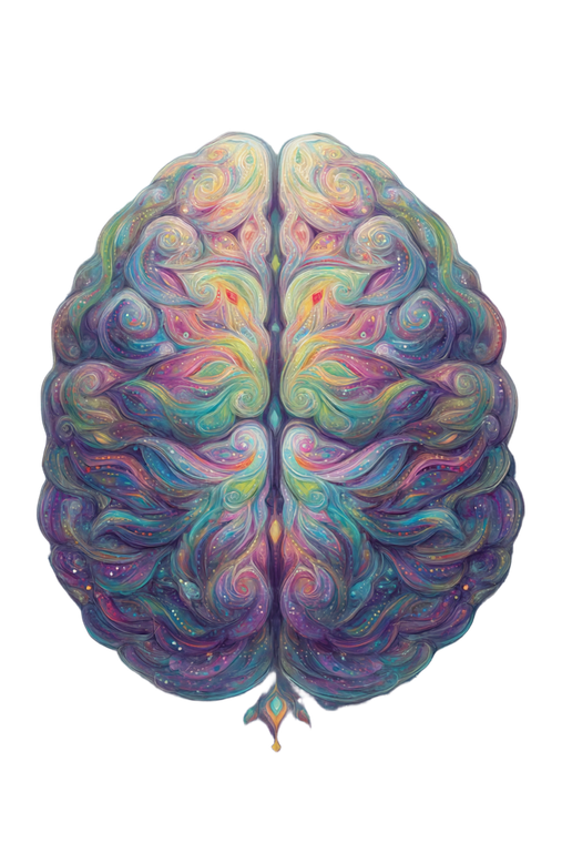 Abstract Brain Artwork Vinyl Car Decal Sticker – Waterproof & UV-Resistant 8.96"