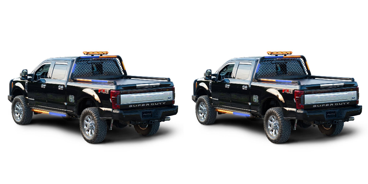 2x Illuminate the Night with Putco WORK BLADE 48 Inch Light Bar | Amber/ Blue/ White LED | Waterproof | Easy Install