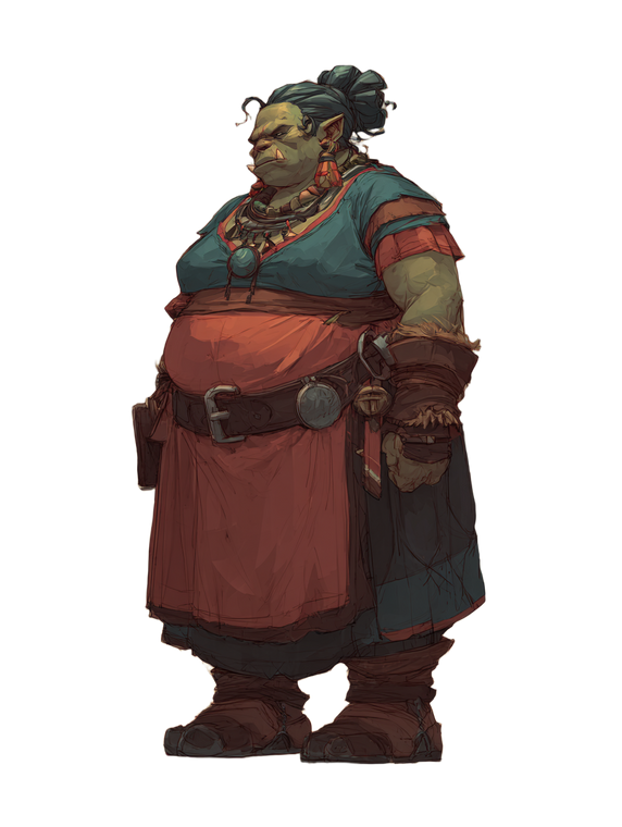 Overweight Orc Woman Vinyl Car Decal Sticker – Waterproof & UV-Resistant 4.1066666666666665"