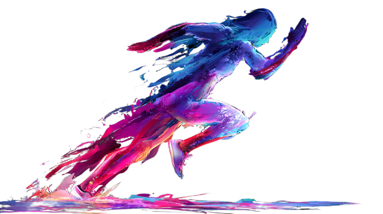 Dynamic Runner Illustration V2 Vinyl Car Decal Sticker – Waterproof & UV-Resistant 2.72"