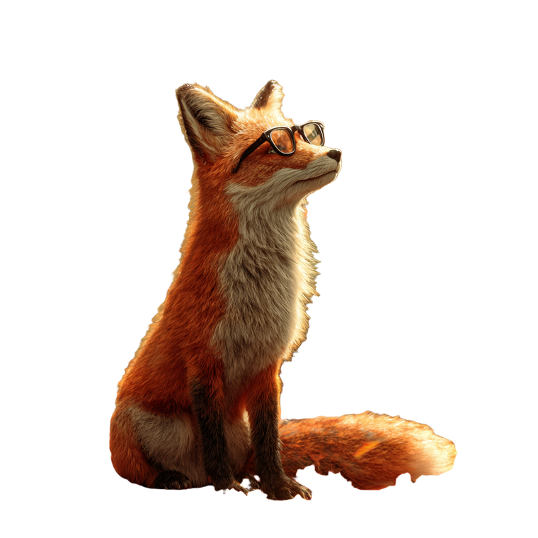 Fox With Glasses Vinyl Car Decal Sticker – Waterproof & UV-Resistant 6.826666666666667"