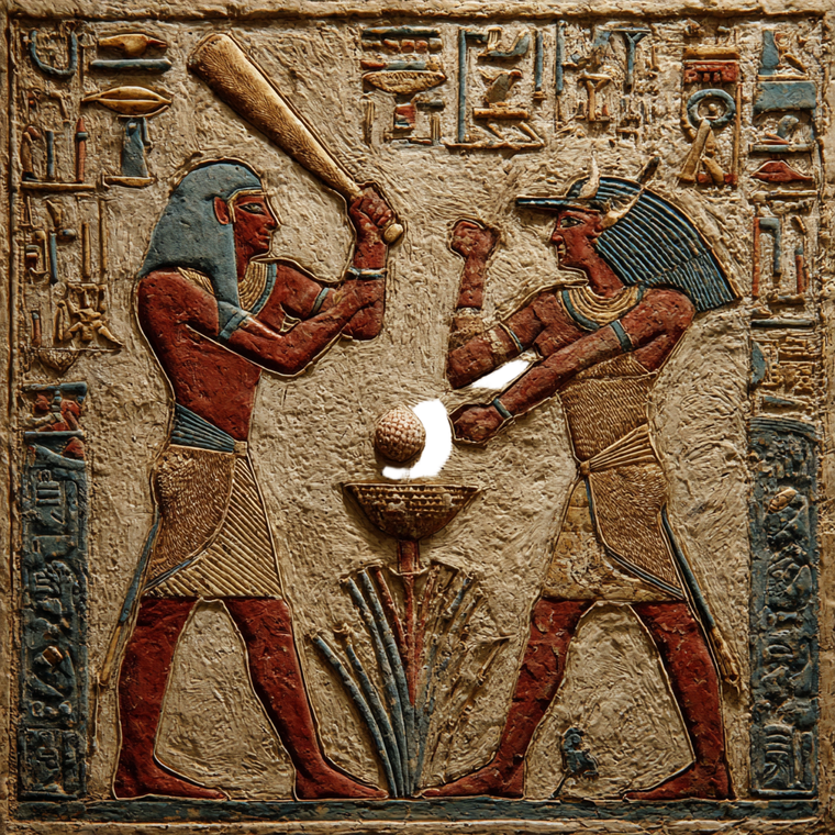 Egyptian Baseball Hieroglyph Vinyl Car Decal Sticker – Waterproof & UV-Resistant 3.4133333333333336"