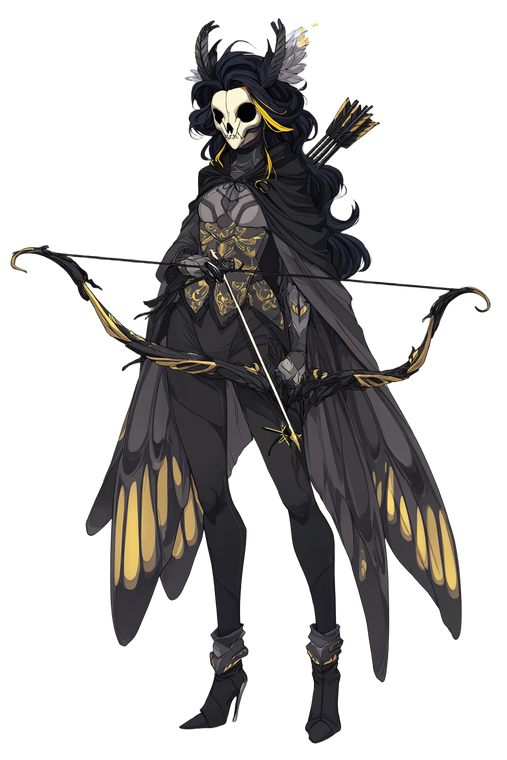 Moth Woman Archer V2 Vinyl Car Decal Sticker – Waterproof & UV-Resistant 8.96"