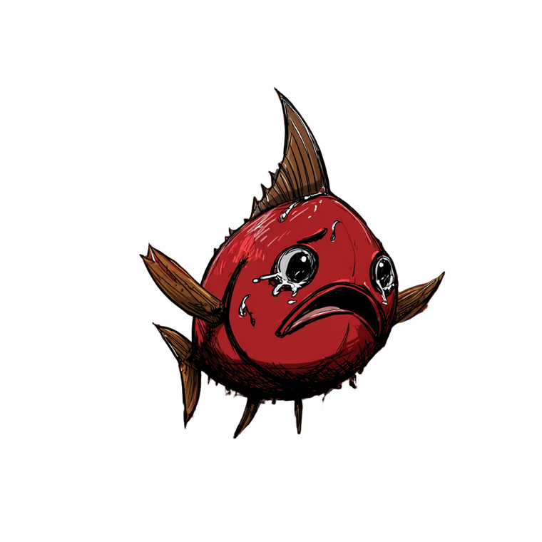 Crying Tuna Vinyl Car Decal Sticker – Waterproof & UV-Resistant 3.4133333333333336"