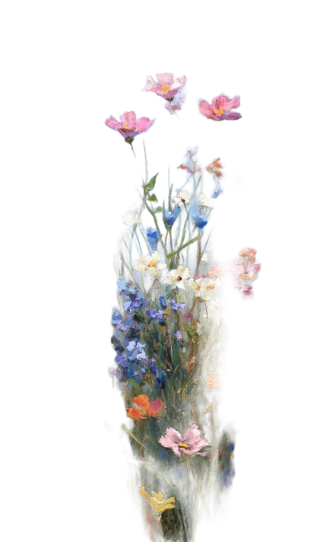 Wildflowers In Meadow Vinyl Car Decal Sticker – Waterproof & UV-Resistant 4.746666666666667"