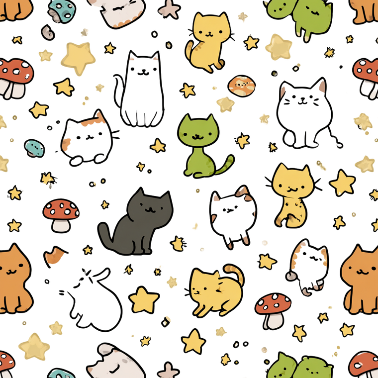 Cute Cats Stickers Vinyl Car Decal Sticker – Waterproof & UV-Resistant 3.4133333333333336"