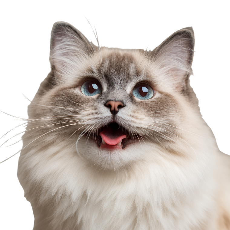 Happy Ragdoll Cat V5 Vinyl Car Decal Sticker – Waterproof & UV-Resistant 3.4133333333333336"