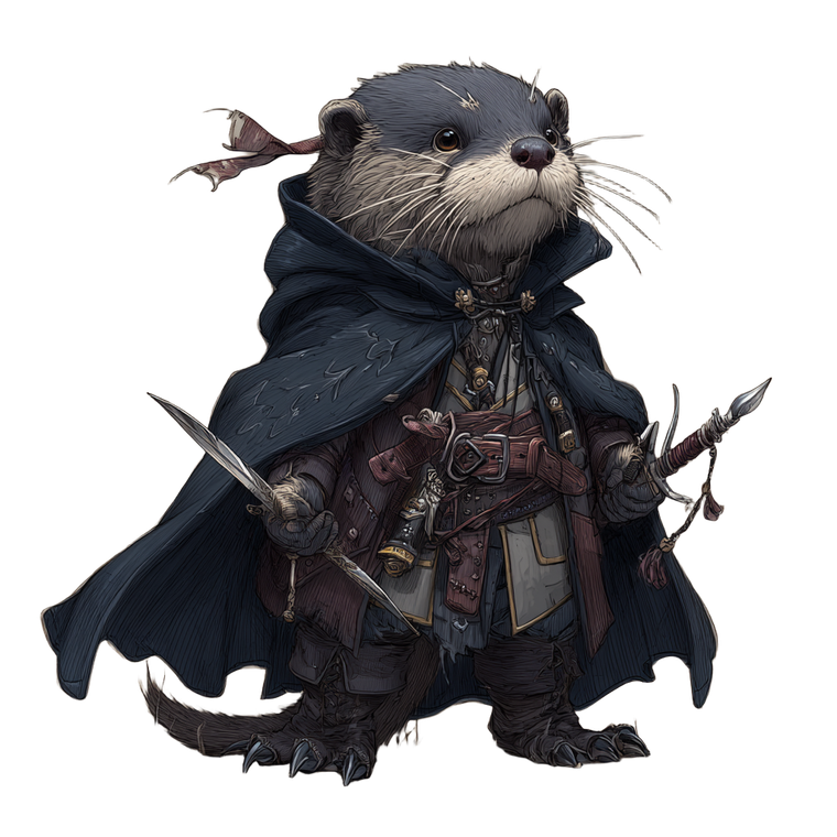 Anime Rogue Otter Vinyl Car Decal Sticker – Waterproof & UV-Resistant 3.4133333333333336"