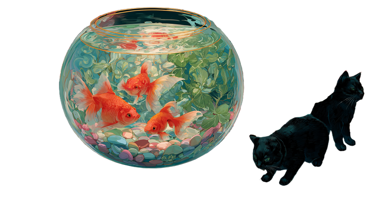 Aquarium With Cats Vinyl Car Decal Sticker – Waterproof & UV-Resistant 2.72"