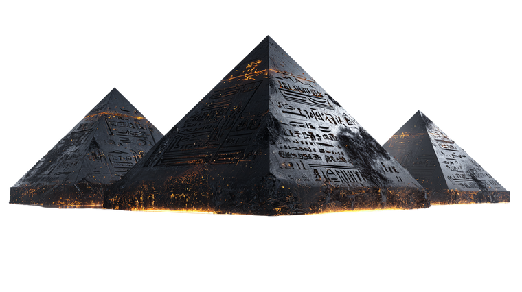 Glowing-Tipped Pyramids Vinyl Car Decal Sticker – Waterproof & UV-Resistant 5.4