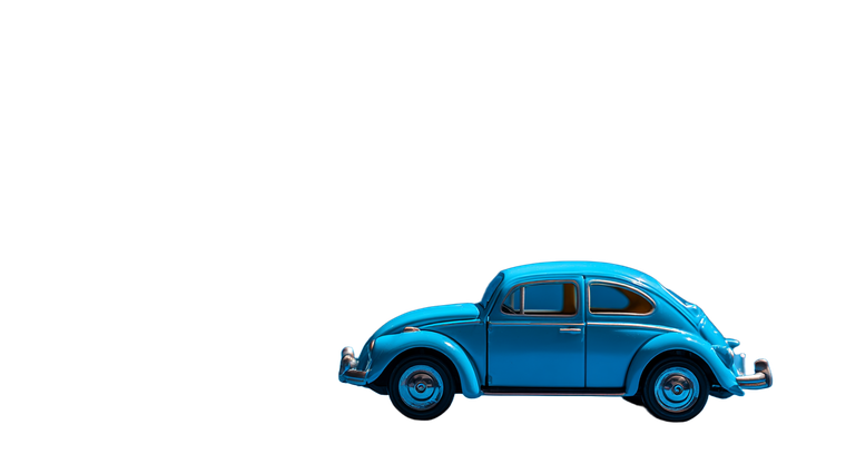 Blue Toy Car Vinyl Car Decal Sticker – Waterproof & UV-Resistant 5.4
