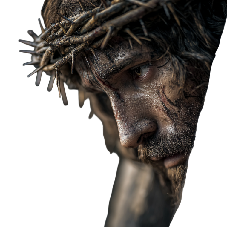 Suffering Christ Crucifixion Vinyl Car Decal Sticker – Waterproof & UV-Resistant 3.4133333333333336"
