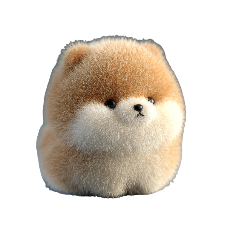 Fluffy Shiba Puppy Vinyl Car Decal Sticker – Waterproof & UV-Resistant 6.826666666666667"