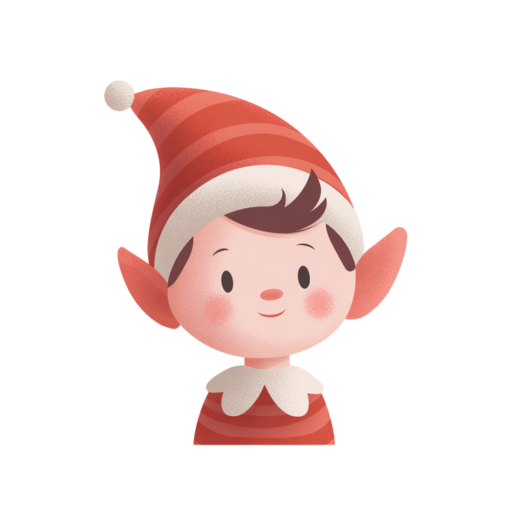Christmas Elf Illustration V2 Vinyl Car Decal Sticker – Waterproof & UV-Resistant 3.4133333333333336"