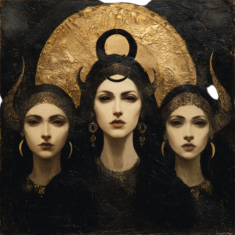 Hekate Goddess Portrait Vinyl Car Decal Sticker – Waterproof & UV-Resistant 3.4133333333333336"