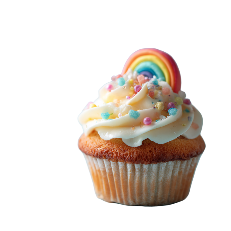 Rainbow Cupcake V2 Vinyl Car Decal Sticker – Waterproof & UV-Resistant 6.826666666666667"