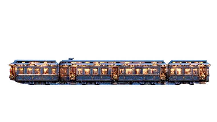 Christmas Train Side Vinyl Car Decal Sticker – Waterproof & UV-Resistant 5.4