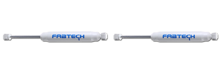 2x Fabtech Motorsports Performance Twin Tube Hydraulic Shock Absorber | High Flow Valving, Poly Bushings