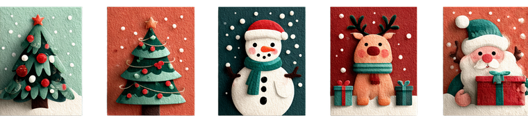 Christmas Greeting Cards Vinyl Car Decal Sticker – Waterproof & UV-Resistant 1.76"