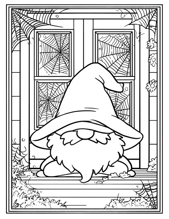 Halloween Gnome Peeking Vinyl Car Decal Sticker – Waterproof & UV-Resistant 4.16"
