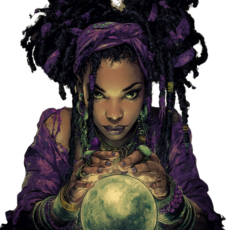 Voodoo Fortune Teller Vinyl Car Decal Sticker – Waterproof & UV-Resistant 3.4133333333333336"
