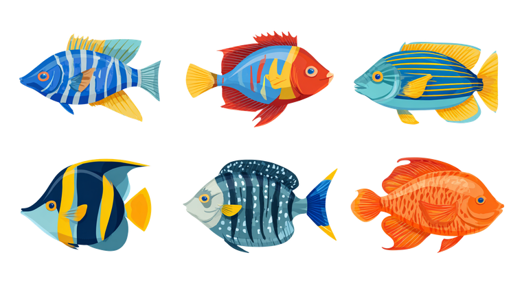 Stylized Tropical Fish Vinyl Car Decal Sticker – Waterproof & UV-Resistant 5.4
