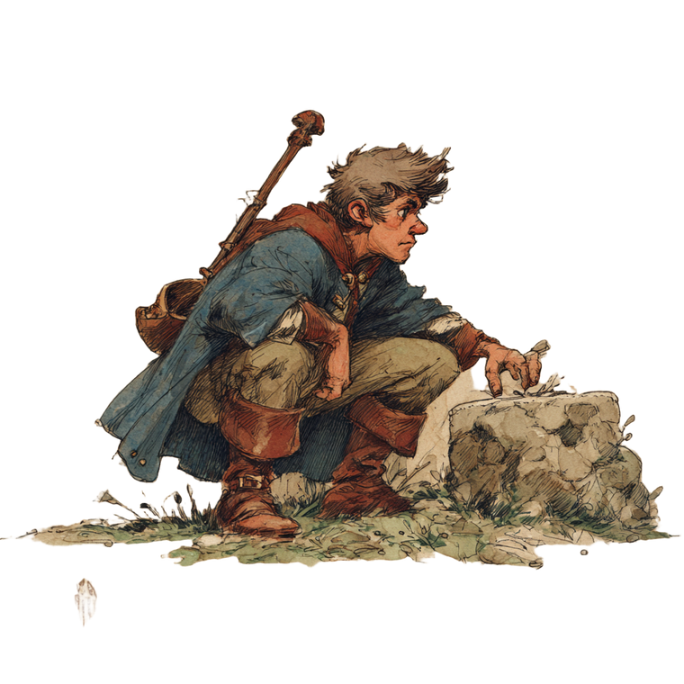 Halfling Thief Vinyl Car Decal Sticker – Waterproof & UV-Resistant 3.4133333333333336"