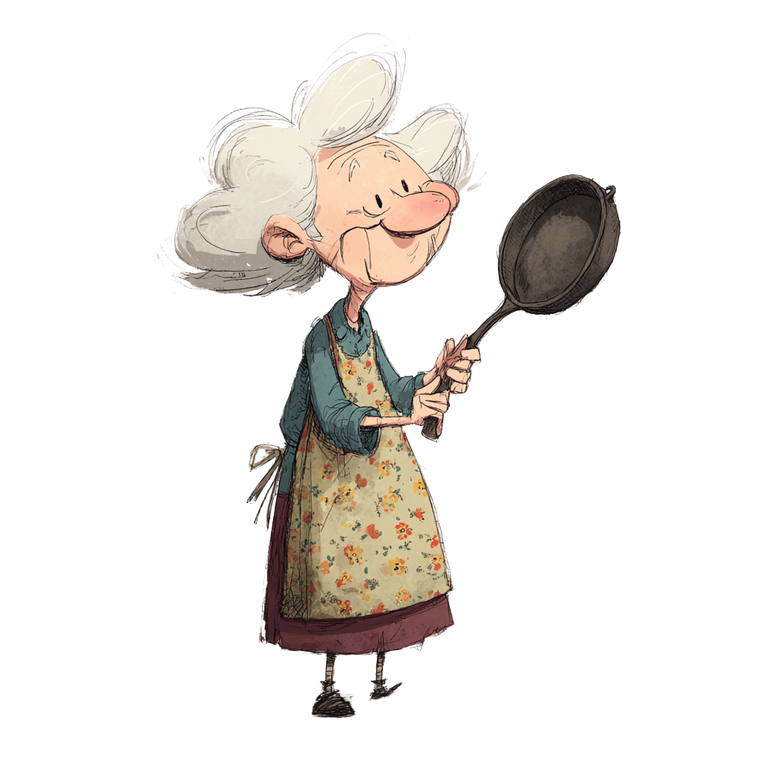 Cheerful Granny Portrait Vinyl Car Decal Sticker – Waterproof & UV-Resistant 3.4133333333333336"