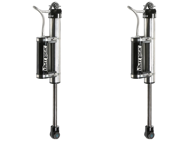 2x Fabtech Motorsports Dirt Logic 2.5 Shock Absorber | For Jeep Gladiator JT | Nitrogen And Oil Charged | Remote Reservoir | Superior On & Offroad Ride | Stainless Steel Body | Limited 1-Yr Warranty