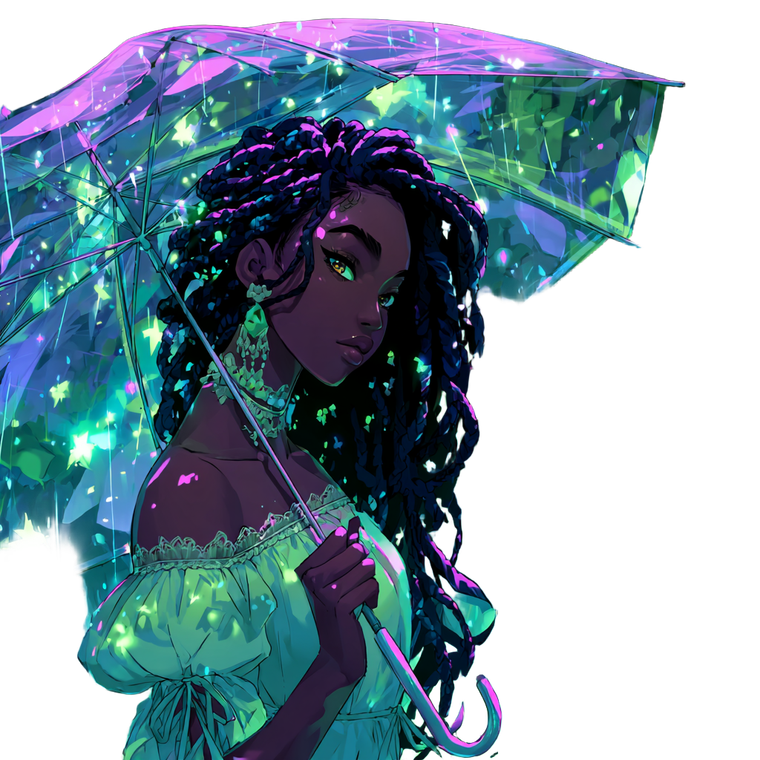 Anime Woman With Umbrella Vinyl Car Decal Sticker – Waterproof & UV-Resistant 3.4133333333333336"
