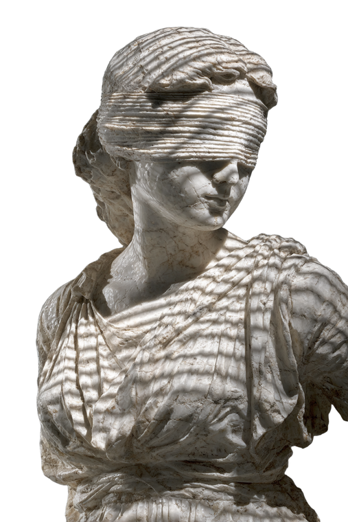 Blindfolded Quartz Statue Vinyl Car Decal Sticker – Waterproof & UV-Resistant 8.96"
