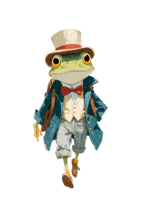 Frog Boy Rinrin Vinyl Car Decal Sticker – Waterproof & UV-Resistant 8.96"