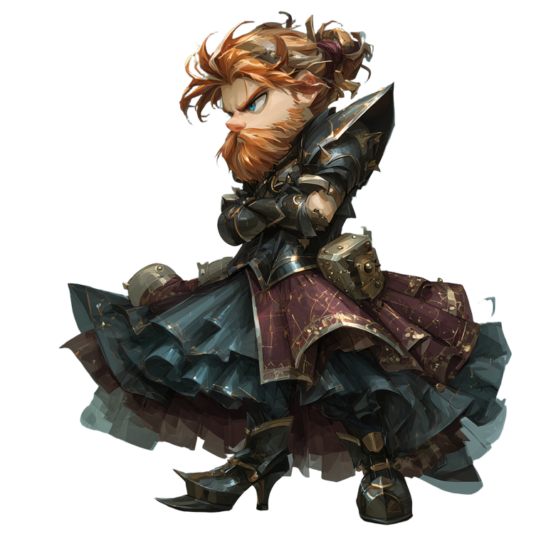 Angry Dwarven Princess Vinyl Car Decal Sticker – Waterproof & UV-Resistant 3.4133333333333336"