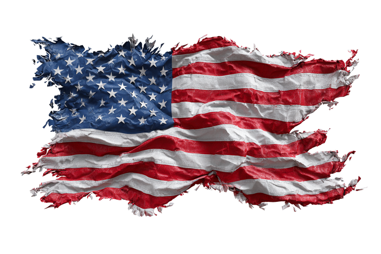 Ripped American Flag Vinyl Car Decal Sticker – Waterproof & UV-Resistant 2.986666666666667"