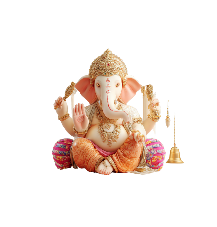 Ganesha On Table Vinyl Car Decal Sticker – Waterproof & UV-Resistant 3.5733333333333333"